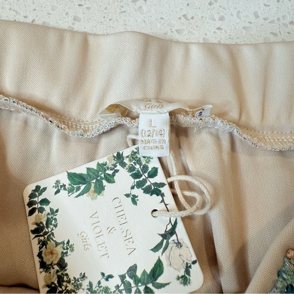 Chelsea & Violet Girls Sequin Bell Bottom Pink Silver Rainbow Pants NEW Size L - Picture 12 of 15